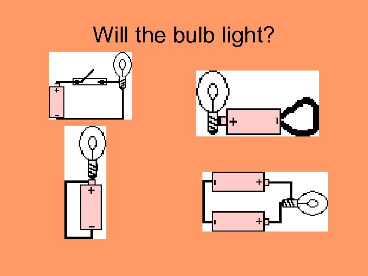 Will the bulb light? 