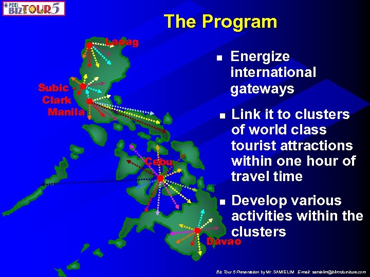 The Program Laoag n Subic Clark Manila n Cebu n Energize international gateways Link