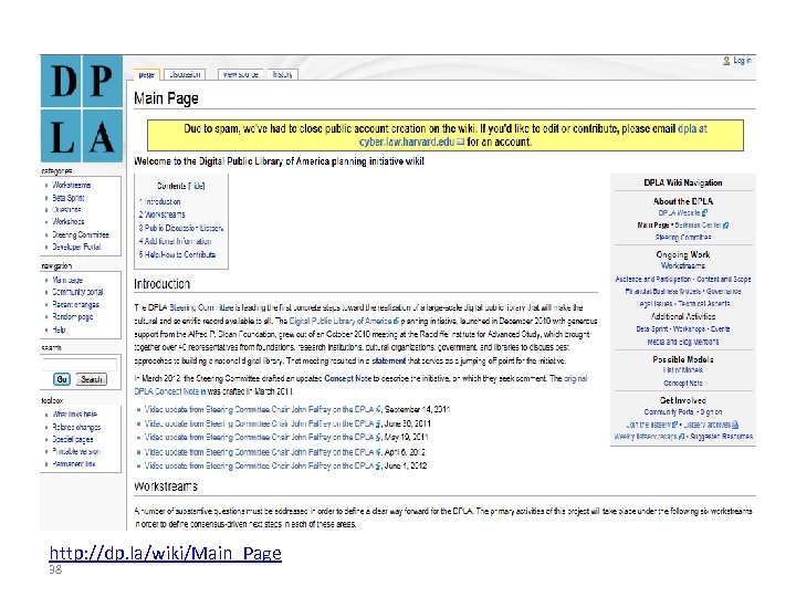 http: //dp. la/wiki/Main_Page 38 