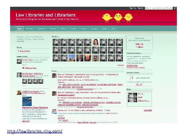 http: //lawlibraries. ning. com/ 43 