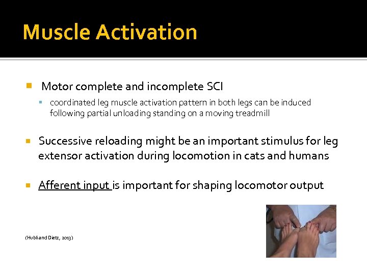 Muscle Activation Motor complete and incomplete SCI coordinated leg muscle activation pattern in both