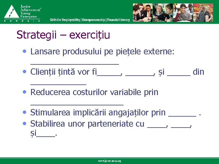 Click to edit Master title style Strategii – exercițiu Click to edit Master text
