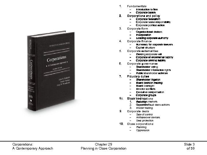 1. 2. 3. 4. 5. 6. 7. 8. 10. 9. Fundamentals – – Corporations