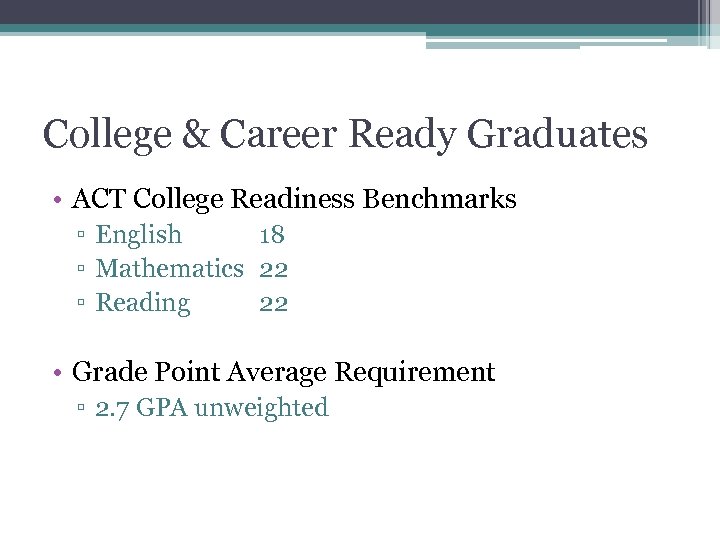 TESTing 1 -2 -3 College Career Readiness