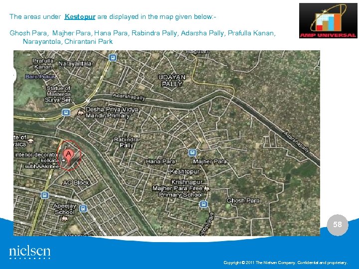 The areas under Kestopur are displayed in the map given below: Ghosh Para, Majher