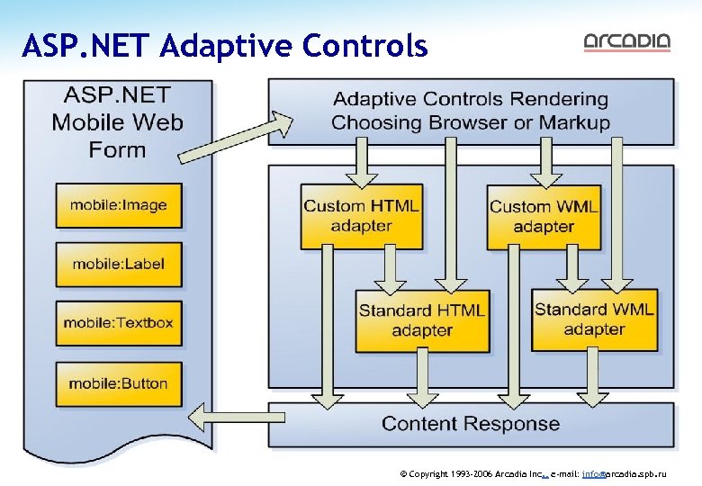ASP. NET Adaptive Controls AUGUST 2006 © Copyright 1993 -2006 Arcadia Inc. , e-mail: