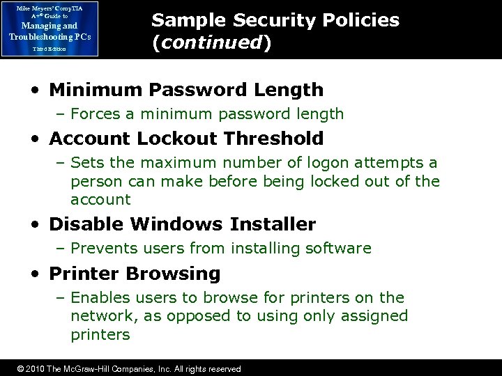 Mike Meyers’ Comp. TIA A+® Guide to Managing and Troubleshooting PCs Third Edition Sample