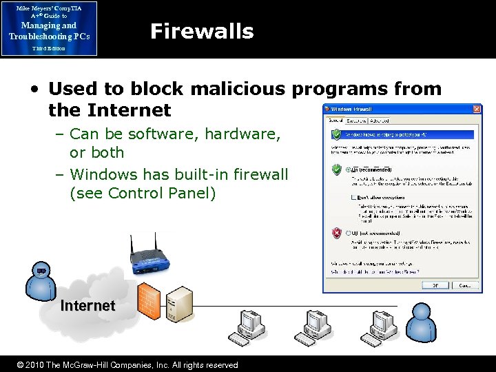 Mike Meyers’ Comp. TIA A+® Guide to Managing and Troubleshooting PCs Firewalls Third Edition