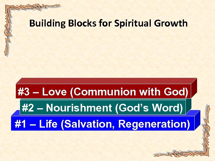 Building Blocks for Spiritual Growth #3 – Love (Communion with God) #2 – Nourishment