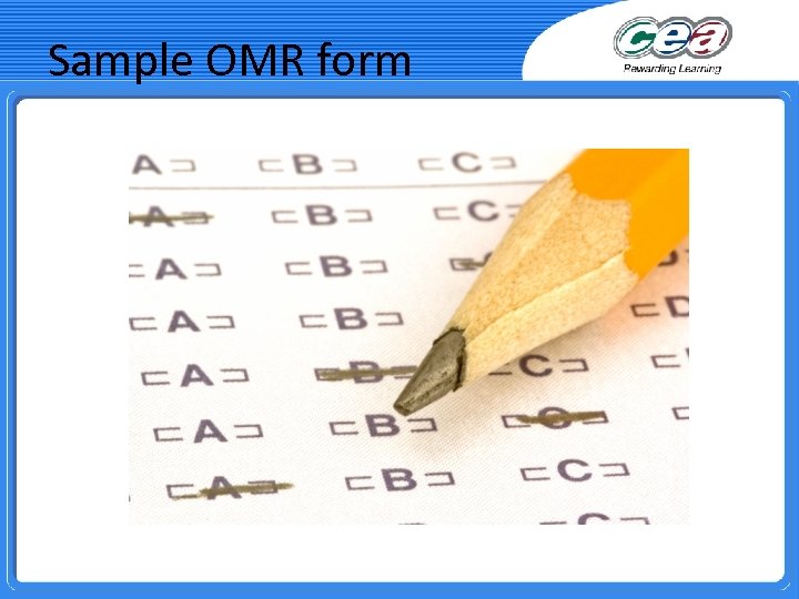 Sample OMR form 