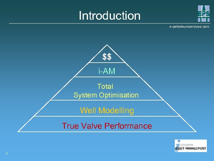 Introduction e-petroleumservices. com $$ i-AM Total System Optimisation Well Modelling True Valve Performance 2