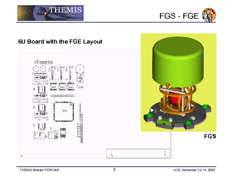 FGS - FGE 6 U Board with the FGE Layout FGS THEMIS Mission PDR/CAR