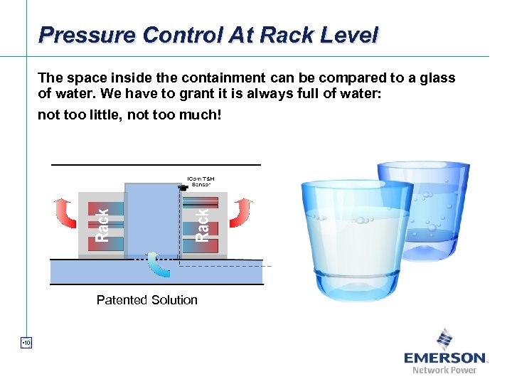 Pressure Control At Rack Level The space inside the containment can be compared to