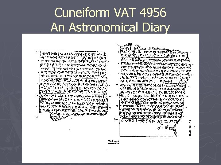 Cuneiform VAT 4956 An Astronomical Diary 