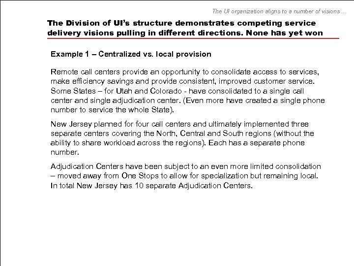 The UI organization aligns to a number of visions … The Division of UI’s