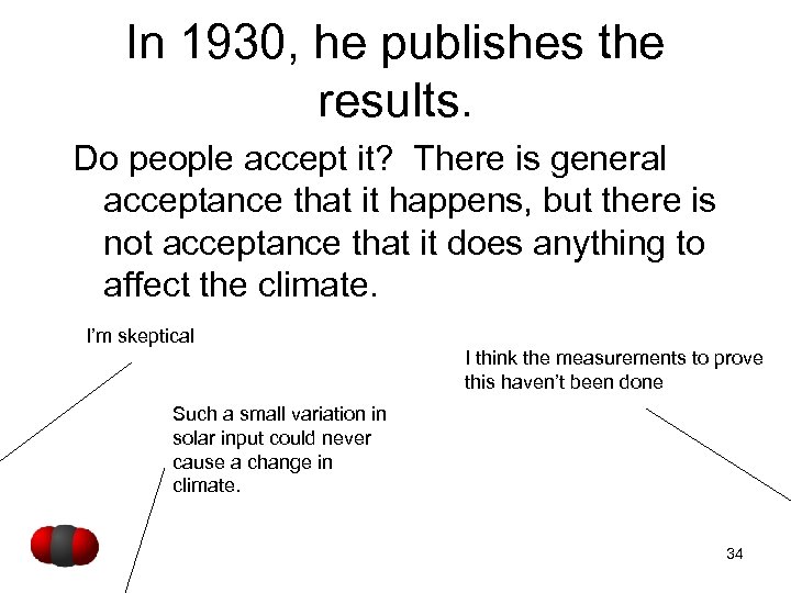 In 1930, he publishes the results. Do people accept it? There is general acceptance