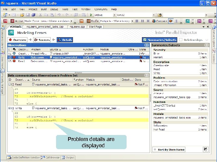 Problem details are displayed 29 