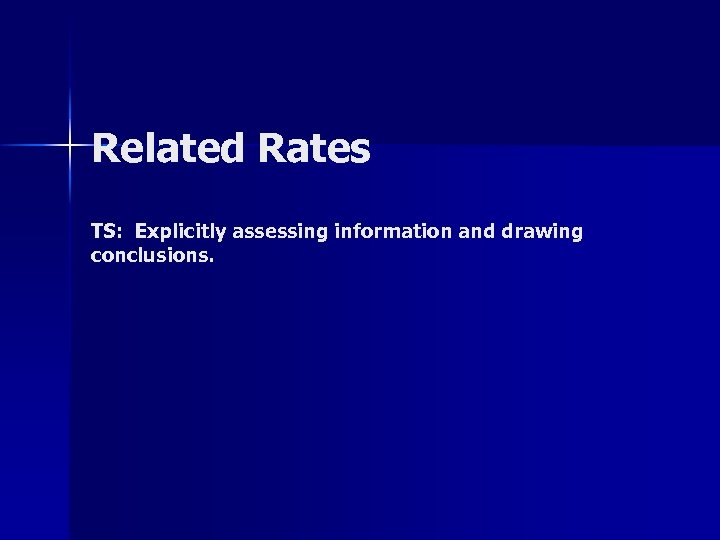 Related Rates TS: Explicitly assessing information and drawing conclusions. 