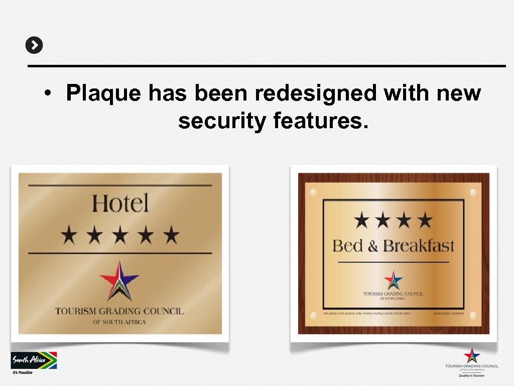  • Plaque has been redesigned with new security features. 