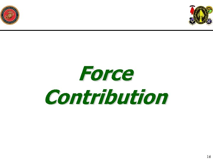 Force Contribution 16 