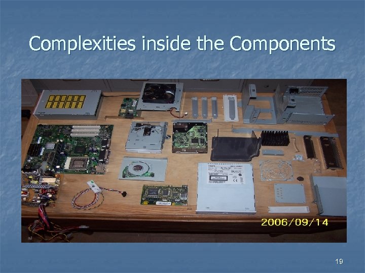 Complexities inside the Components 19 