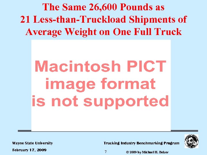The Same 26, 600 Pounds as 21 Less-than-Truckload Shipments of Average Weight on One