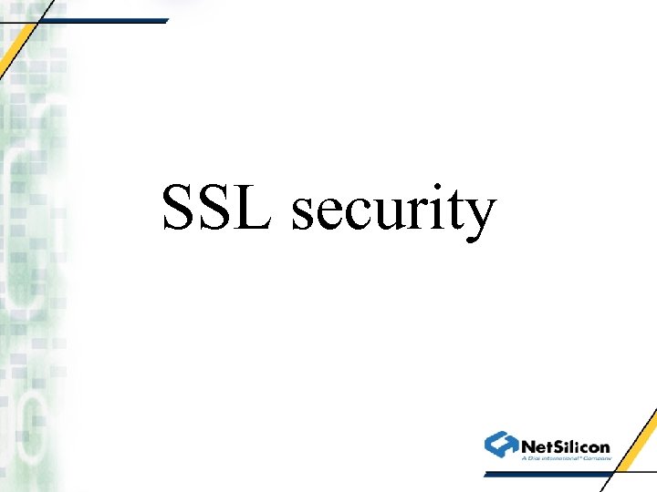 SSL security 