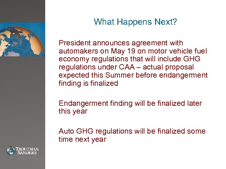 What Happens Next? President announces agreement with automakers on May 19 on motor vehicle