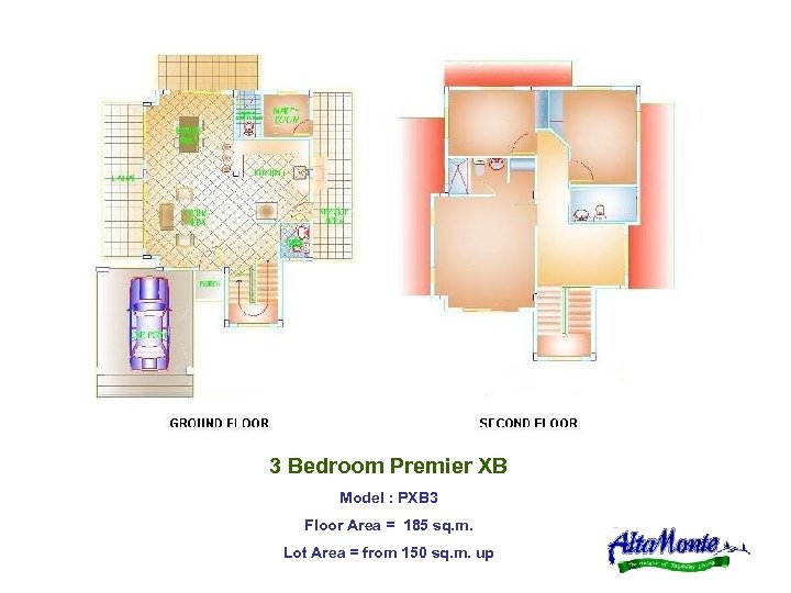 3 Bedroom Premier XB Model : PXB 3 Floor Area = 185 sq. m.