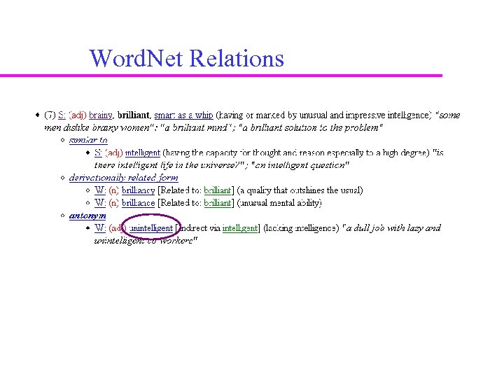 Word. Net Relations 