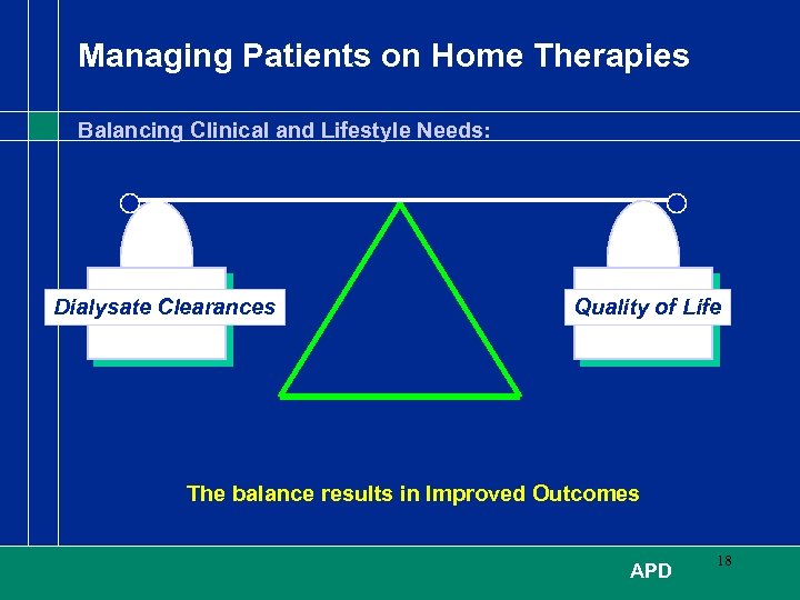 Managing Patients on Home Therapies Balancing Clinical and Lifestyle Needs: Dialysate Clearances Quality of