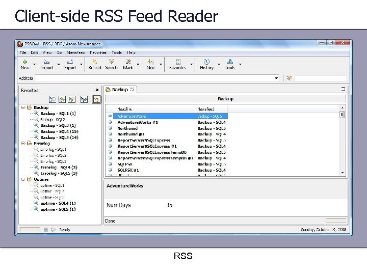 Client-side RSS Feed Reader RSS 