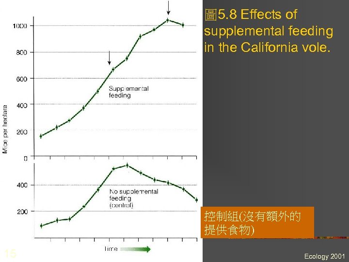 圖 5. 8 Effects of supplemental feeding in the California vole. 控制組(沒有額外的 提供食物) 15