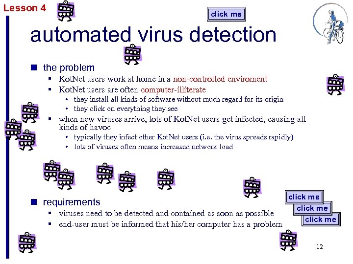 Lesson 4 click me automated virus detection n the problem § Kot. Net users