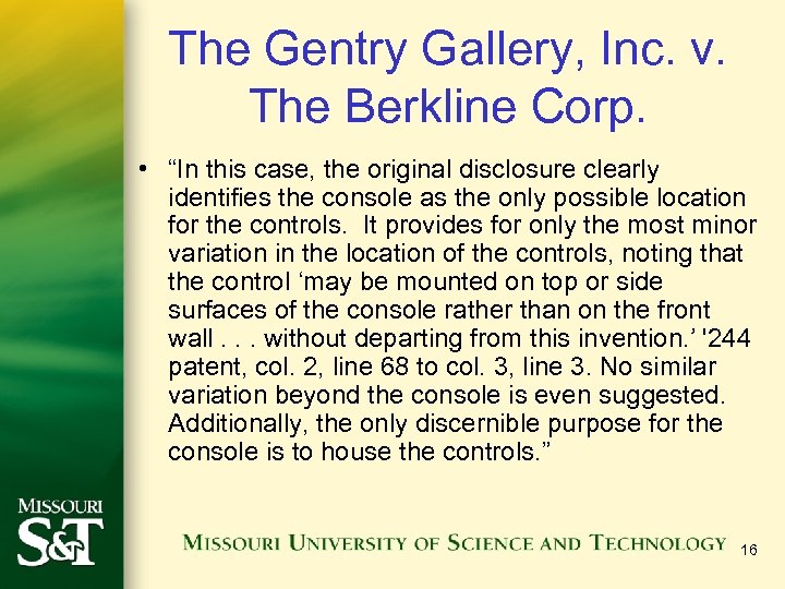 The Gentry Gallery, Inc. v. The Berkline Corp. • “In this case, the original
