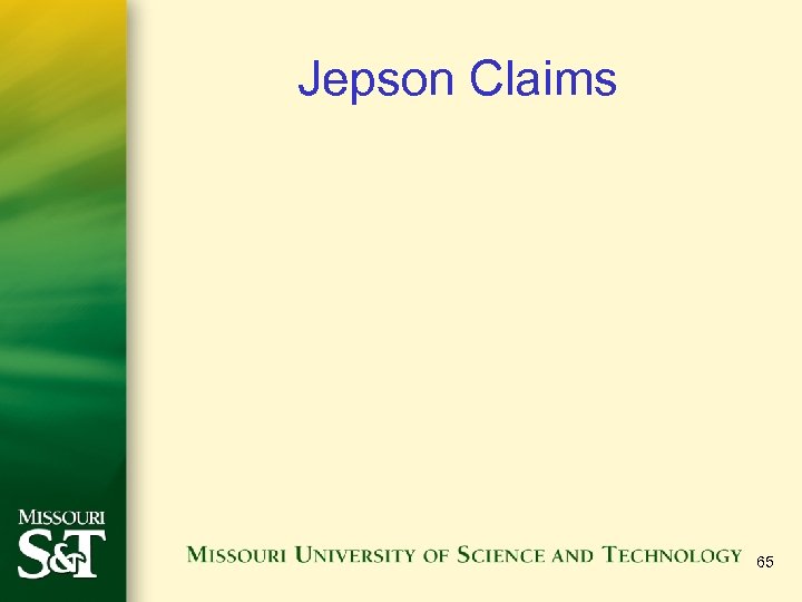 Jepson Claims 65 