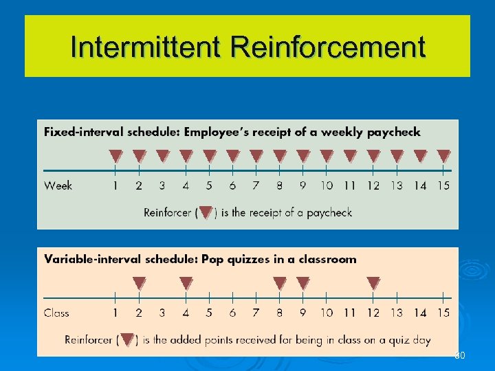 Intermittent Reinforcement 30 