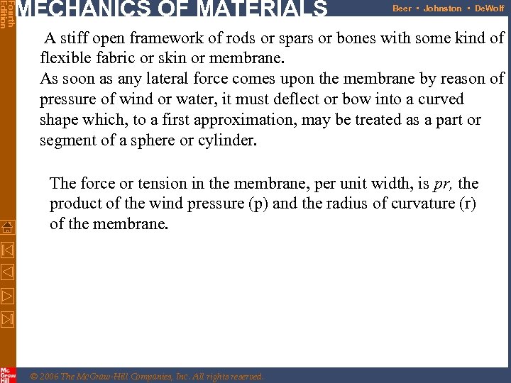 Fourth Edition MECHANICS OF MATERIALS Beer • Johnston • De. Wolf A stiff open