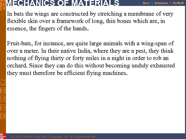Fourth Edition MECHANICS OF MATERIALS Beer • Johnston • De. Wolf In bats the