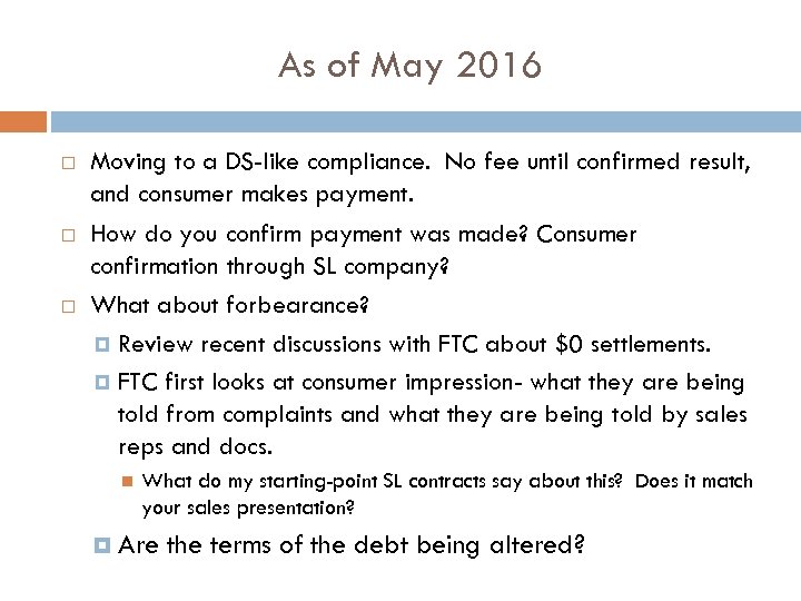 As of May 2016 Moving to a DS-like compliance. No fee until confirmed result,