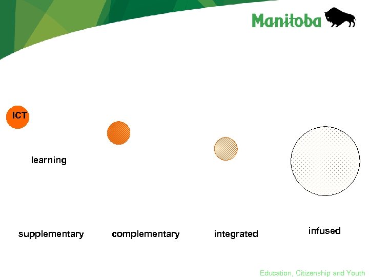 ICT learning supplementary complementary integrated infused Education, Citizenship and Youth 