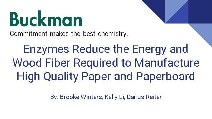 Enzymes Reduce the Energy and Wood Fiber Required to Manufacture High Quality Paper and