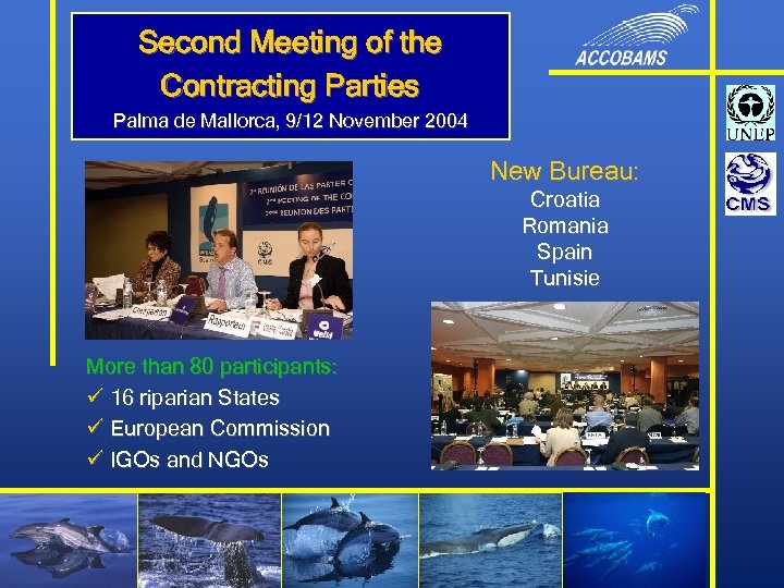 Second Meeting of the Contracting Parties Palma de Mallorca, 9/12 November 2004 New Bureau: