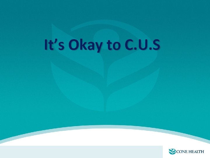 It’s Okay to C. U. S 