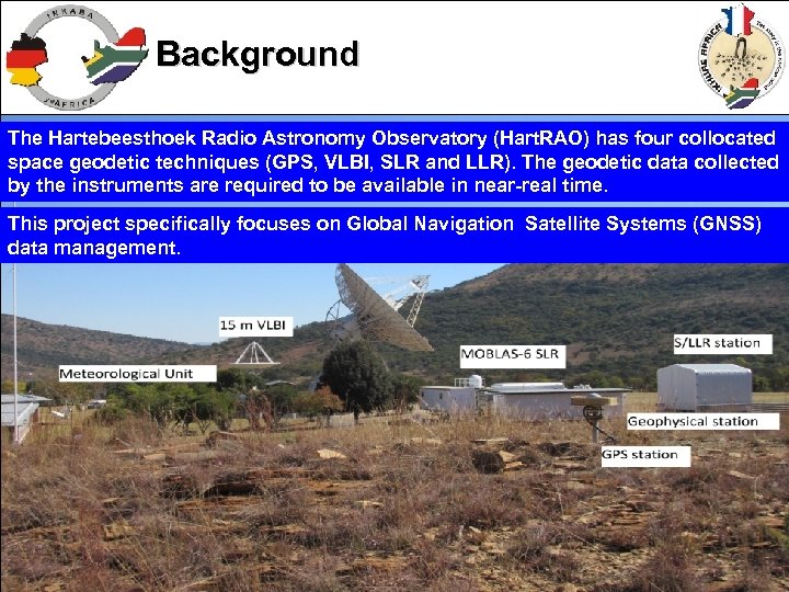 Background The Hartebeesthoek Radio Astronomy Observatory (Hart. RAO) has four collocated space geodetic techniques