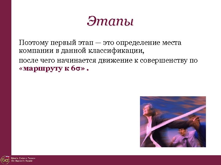 Этапы Поэтому первый этап — это определение места компании в данной классификации, после чего
