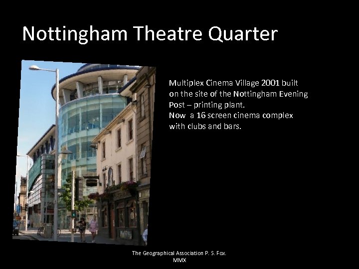 Nottingham Theatre Quarter Multiplex Cinema Village 2001 built on the site of the Nottingham