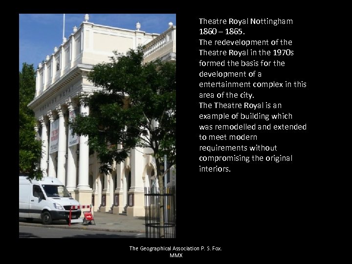 Theatre Royal Nottingham 1860 – 1865. The redevelopment of the Theatre Royal in the