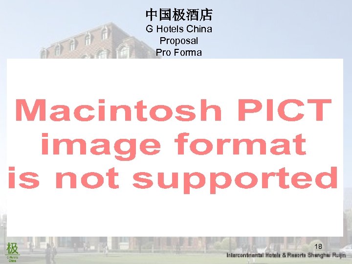 中国极酒店 G Hotels China Proposal Pro Forma 18 