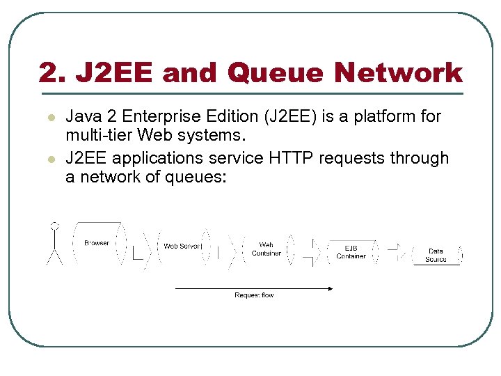 2. J 2 EE and Queue Network l l Java 2 Enterprise Edition (J